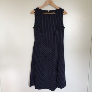 DKNY pinstriped sleeveless dress